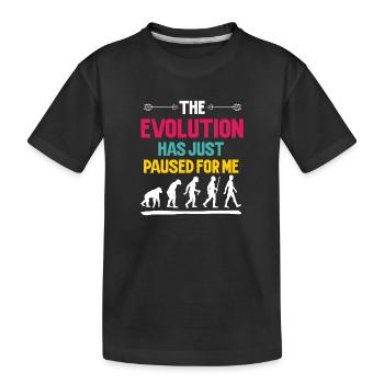 Die Evolution hat für mich einfach pausiert - Kinder Premium Bio T-Shirt - Schwarz - Vorne