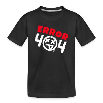 Fehler 404 nicht gefunden - Kinder Premium Bio T-Shirt - Schwarz - Vorne