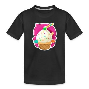 Eis, Eiscreme - Kinder Premium Bio T-Shirt - Schwarz - Vorne