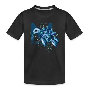 Maritime Turtle - Kids' Premium Organic T-Shirt - black - Front