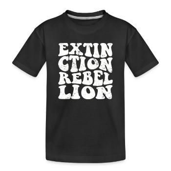 Extinction Rebellion Retro weiss - Kinder Premium Bio T-Shirt - Schwarz - Vorne