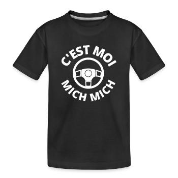 c'est moi mich mich, auto école - T-shirt bio Premium Enfant - noir - Devant