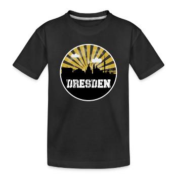 Match à domicile de Dresde Skyline - T-shirt bio Premium Enfant - noir - Devant