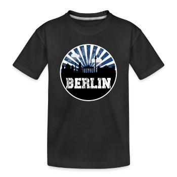 Berlin Skyline Blue Hour - T-shirt bio Premium Enfant - noir - Devant