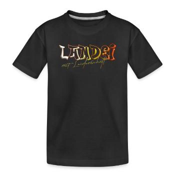 Witziger Spruch Landei mit Leidenschaft - Kinder Premium Bio T-Shirt - Schwarz - Vorne