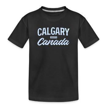 Calgary, Alberta, Canada – Design de ville rétro - T-shirt bio Premium Enfant - noir - Devant