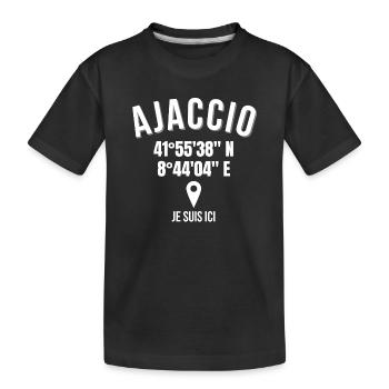 Corse, Corse, humour Ajaccio - T-shirt bio Premium Enfant - noir - Devant