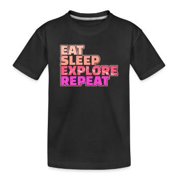 Déclaration de randonnée alpiniste - T-shirt bio Premium Enfant - noir - Devant