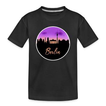 Berlin Fine Skyline - Kids' Premium Organic T-Shirt - black - Front