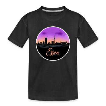 Essen Fine Skyline - Kids' Premium Organic T-Shirt - black - Front