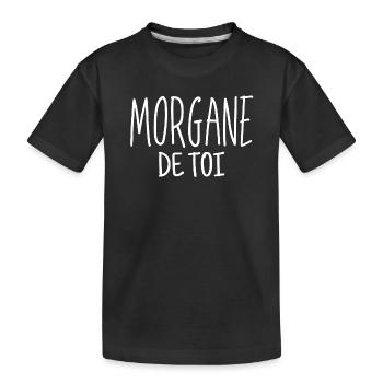 morgane de toi, amoureux de toi, je t'aime - T-shirt bio Premium Enfant - noir - Devant