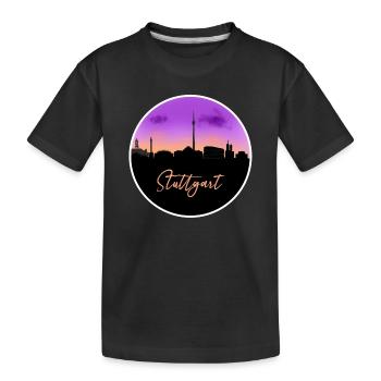 Stuttgart Fine Skyline - T-shirt bio Premium Enfant - noir - Devant