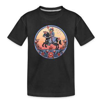 Sorbische Folklore – Reiter und Festtradition - Kinder Premium Bio T-Shirt - Schwarz - Vorne