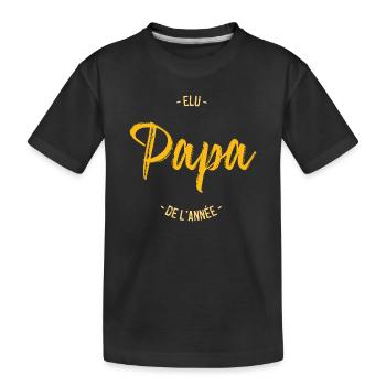 Papa de l'année - T-shirt bio Premium Enfant - noir - Devant