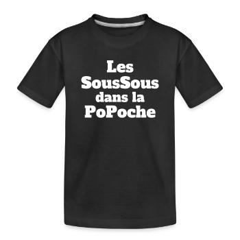 argent, gagner de l'argent, gagner au loto - T-shirt bio Premium Enfant - noir - Devant