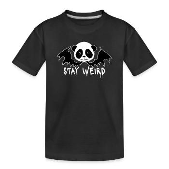 Restez bizarre Goth Panda - T-shirt bio Premium Enfant - noir - Devant