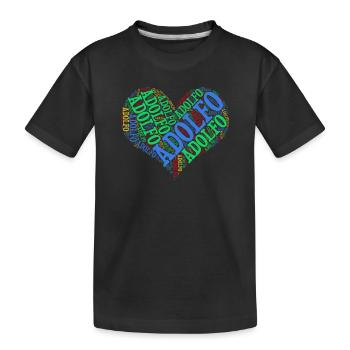 t-shirt Adolfo coeur nuage de mots t-shirt - T-shirt bio Premium Enfant - noir - Devant