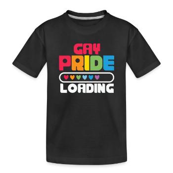 gay pride, LGBT; Gay, lesbian - Kids' Premium Organic T-Shirt - black - Front
