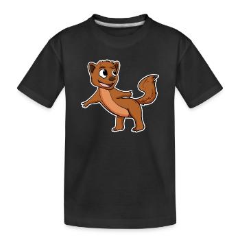 Martre belette - T-shirt bio Premium Enfant - noir - Devant