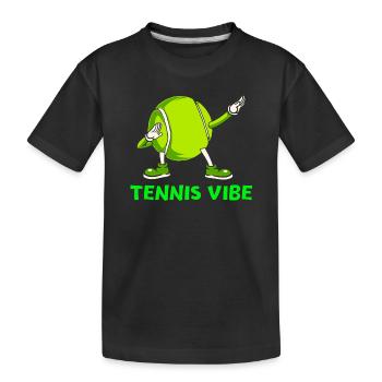 tennis, balle de tennis, fan de tennis - T-shirt bio Premium Enfant - noir - Devant