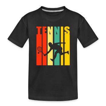 tennis, fan de tennis, jouer au tennis - T-shirt bio Premium Enfant - noir - Devant