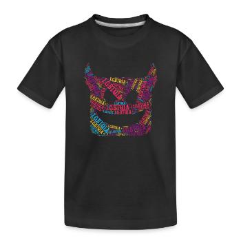 LGBTQIA+ T-shirt Diable Nuage de mots Gay Pride LGBT - T-shirt bio Premium Enfant - noir - Devant
