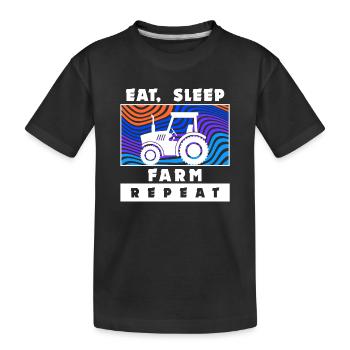 Tractor Statement Farmer Agriculture Farm - Kids' Premium Organic T-Shirt - black - Front