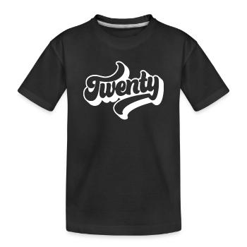 Zwanzig 20. Geburtstag Männer Frauen 20 Jahre alt - Kinder Premium Bio T-Shirt - Schwarz - Vorne