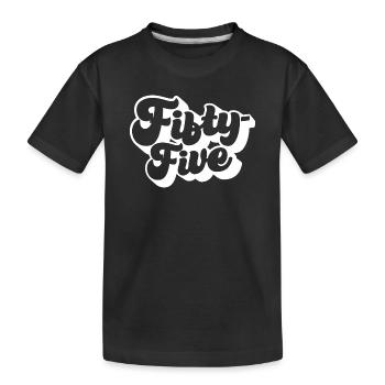 Fifty-five 55th Birthday Men Women 55 Years Old - Kids' Premium Organic T-Shirt - black - Front