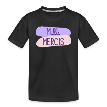 MAÎTRESSE. MERCI. MERCI MAÎTRESSE - T-shirt bio Premium Enfant - noir - Devant