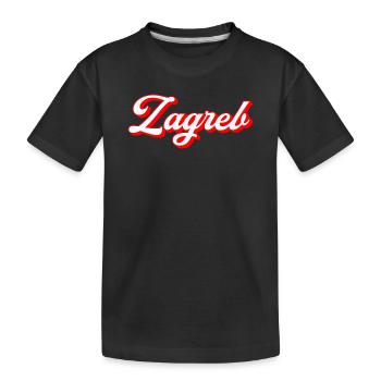Zagreb Script Rétro - T-shirt bio Premium Enfant - noir - Devant