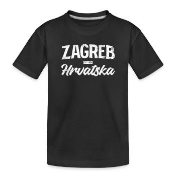 Zagreb Hrvatska Lettrage - T-shirt bio Premium Enfant - noir - Devant