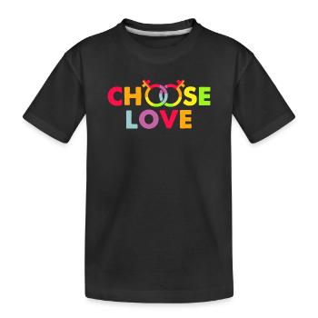 LGBT, rainbow, gay - Kids' Premium Organic T-Shirt - black - Front