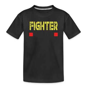 Base de texte FIGHTER - T-shirt bio Premium Enfant - noir - Devant
