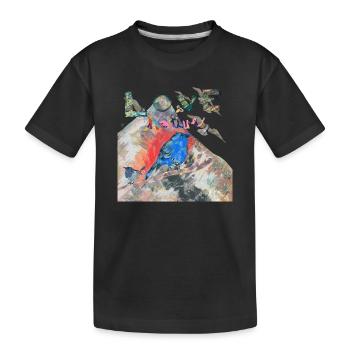 LOVE NATURE - Kids' Premium Organic T-Shirt - black - Front