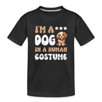 Hund Hunde - Kinder Premium Bio T-Shirt - Schwarz - Vorne