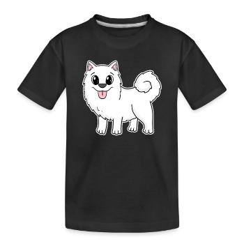 Samoyède Chien Races Chiens Chiens - T-shirt bio Premium Enfant - noir - Devant