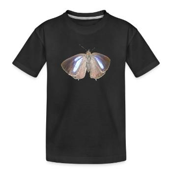 Mèche de cheveux violette - T-shirt bio Premium Enfant - noir - Devant