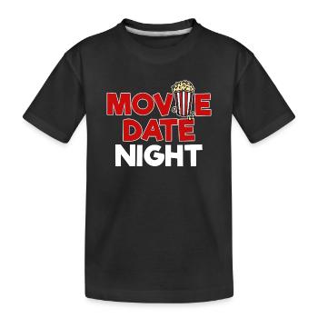 Popcorn Statement Movies Cinema Night Streaming - Kids' Premium Organic T-Shirt - black - Front