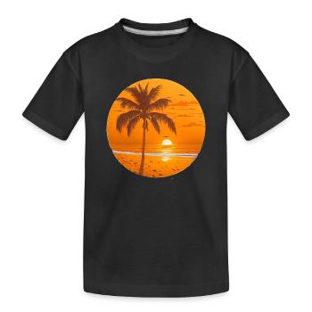 Sunset - Kids' Premium Organic T-Shirt - black - Front