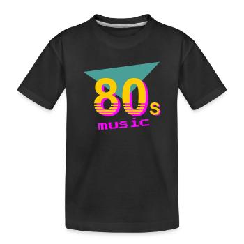 Musique des années 80 - T-shirt bio Premium Enfant - noir - Devant