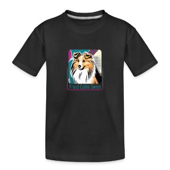 Stolzer Collie-Besitzer - Kinder Premium Bio T-Shirt - Schwarz - Vorne