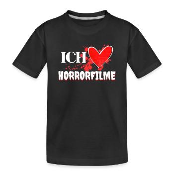J’aime les films Heart Movies Déclaration Cineaste - T-shirt bio Premium Enfant - noir - Devant