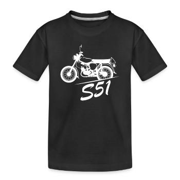 Simson S51 Symbol Nostalgie GDR Mobyl Amis - T-shirt bio Premium Enfant - noir - Devant
