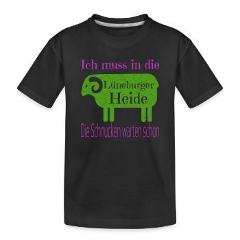 Lüneburger Heide Motiv - Kinder Premium Bio T-Shirt - Schwarz - Vorne