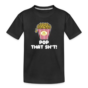 Movies, Theater, Popcorn, Dvd, Abend, Streaming, Kino - Kids' Premium Organic T-Shirt - black - Front