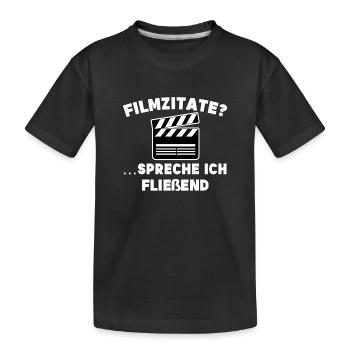 Dvd Abend Statement Movies Theater Kino Nacht - Kinder Premium Bio T-Shirt - Schwarz - Vorne