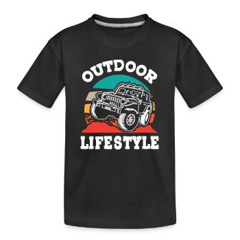 Jeeps Aventure Tout-terrain - T-shirt bio Premium Enfant - noir - Devant