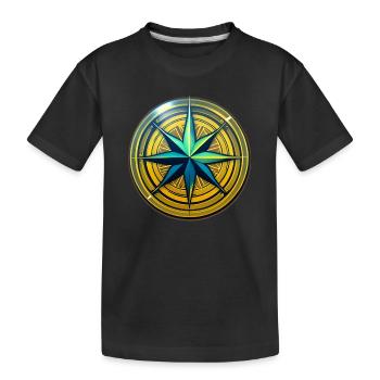 Compass - Kids' Premium Organic T-Shirt - black - Front