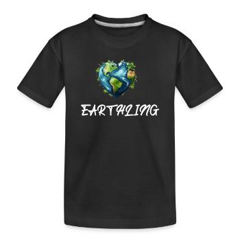 Citoyen terrien du monde - T-shirt bio Premium Enfant - noir - Devant